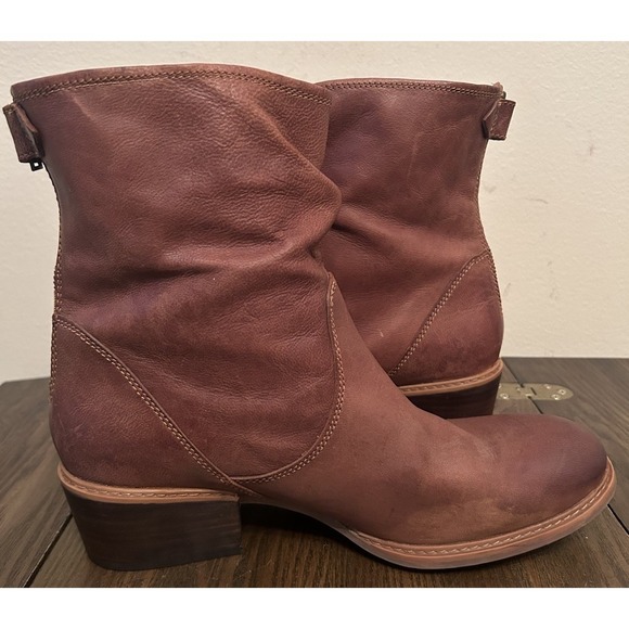 Timberland Southerlin Bay Mid-back Zip Slouch Boot Brown Leather Women's Size 11 - Picture 11 of 15